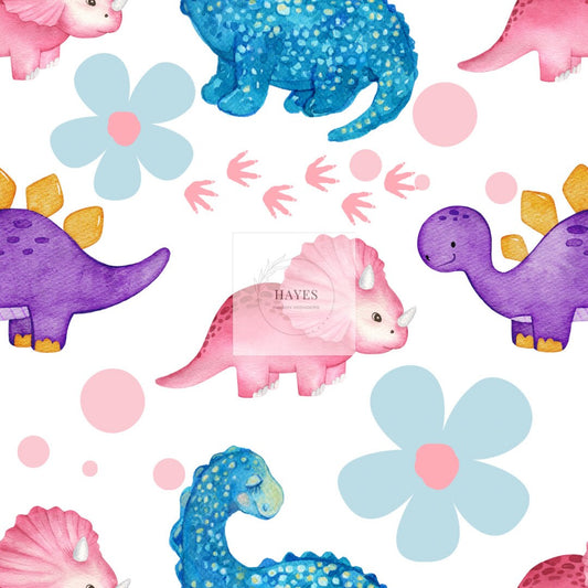 Watercolor Floral Dinosaur UPF 50+ Sun Protection, Custom Fabric, Wonderfold/Joymor/Rainbow Baby Canopy
