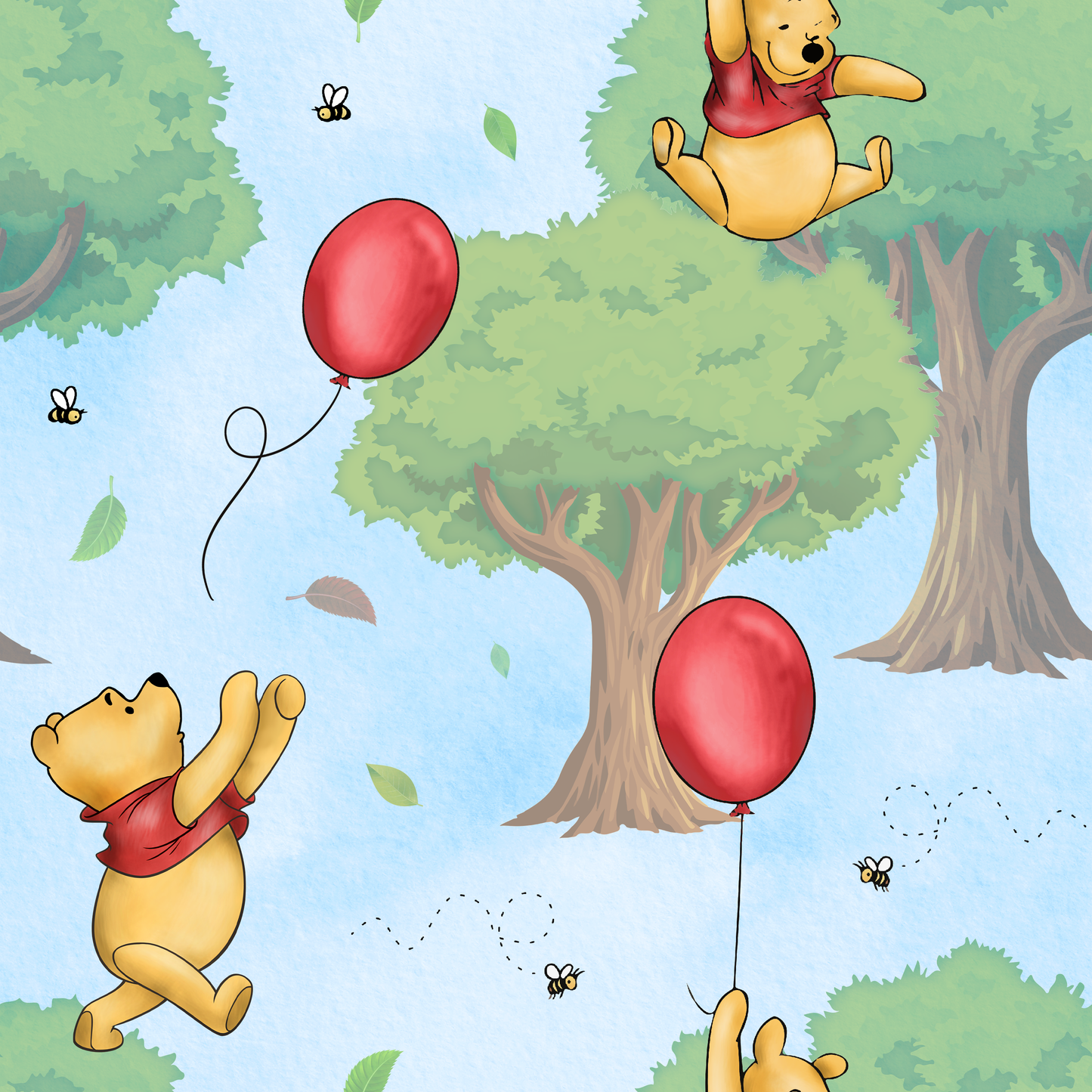 Honey Bear Balloons UPF 50+ Sun Protection, Custom Fabric, Wonderfold/Joymor/Rainbow Baby Canopy