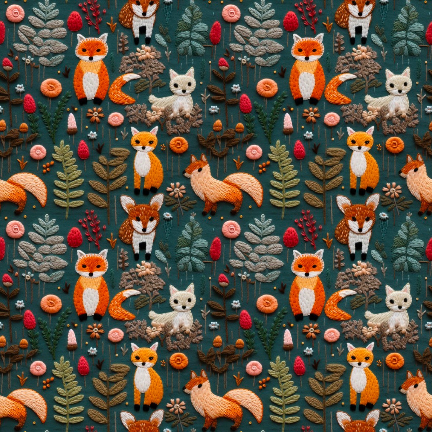 Woodland Embroidered UPF 50+ Sun Protection, Custom Fabric, Wonderfold/Joymor/Rainbow Baby Canopy (Copy)