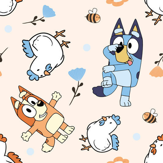 Blue Dog Chicken UPF 50+ Sun Protection, Custom Fabric, Wonderfold/Joymor/Rainbow Baby Canopy