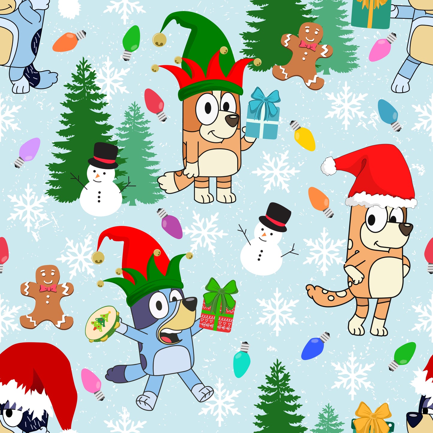 Blue Dog Elf Hat UPF 50+ Sun Protection, Custom Fabric, Wonderfold/Joymor/Rainbow Baby Canopy