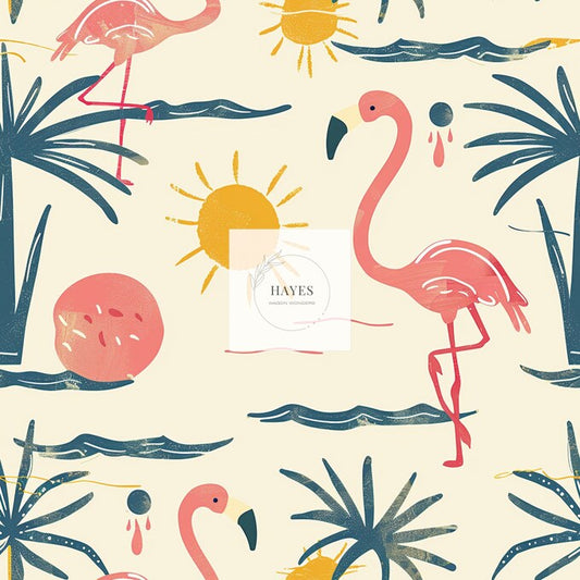 Summer Flamingo UPF 50+ Sun Protection, Custom Fabric, Wonderfold/Joymor/Rainbow Baby Canopy