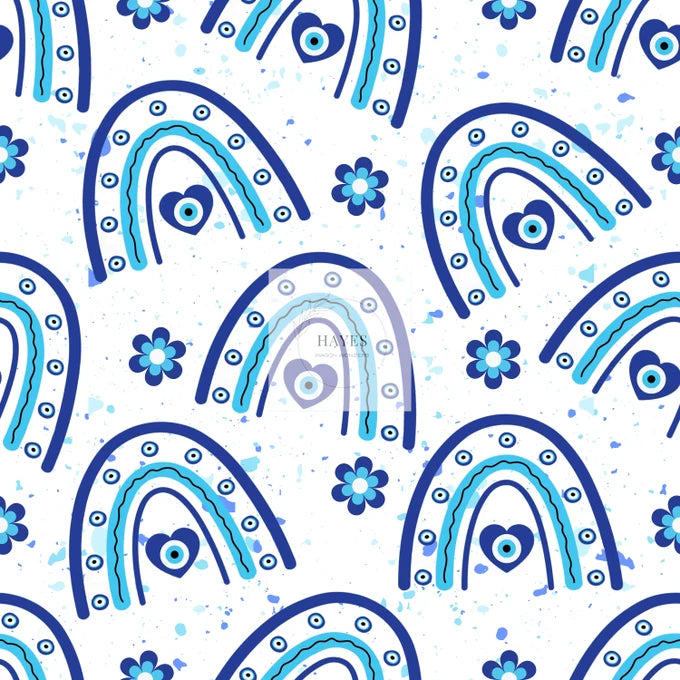 Blue Rainbow UPF 50+ Sun Protection, Custom Fabric, Wonderfold/Joymor/Rainbow Baby Canopy