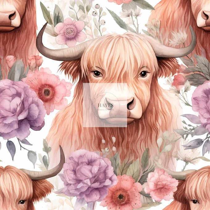 Highland Cow UPF 50+ Sun Protection, Custom Fabric, Wonderfold/Joymor/Rainbow Baby Canopy