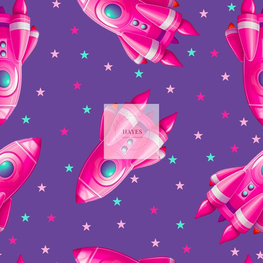 Pink Rocket UPF 50+ Sun Protection, Custom Fabric, Wonderfold/Joymor/Rainbow Baby Canopy