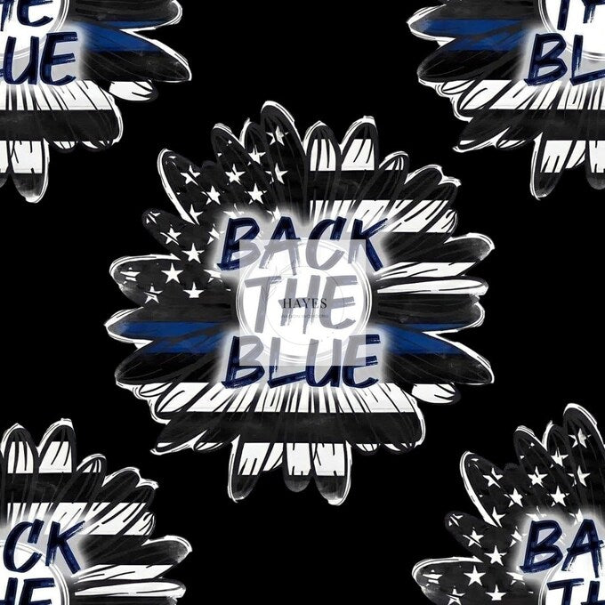 Back the Blue UPF 50+ Sun Protection, Custom Fabric, Wonderfold/Joymor/Rainbow Baby Canopy