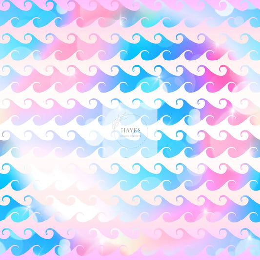 Cotton Candy Waves UPF 50+ Sun Protection, Custom Fabric, Wonderfold/Joymor/Rainbow Baby Canopy