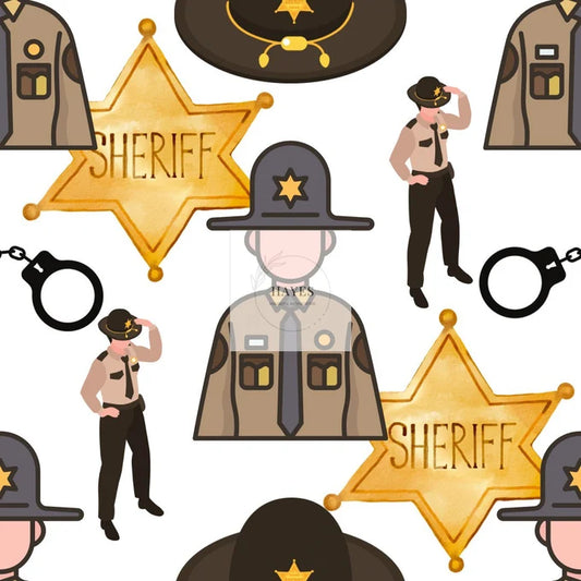 Sheriff UPF 50+ Sun Protection, Custom Fabric, Wonderfold/Joymor/Rainbow Baby Canopy