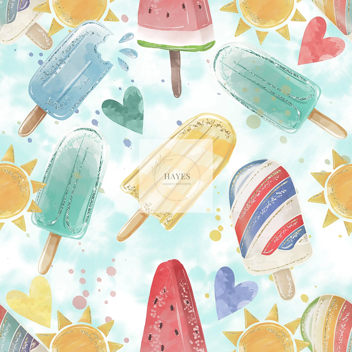 Summer Popsicle UPF 50+ Sun Protection, Custom Fabric, Wonderfold/Joymor/Rainbow Baby Canopy