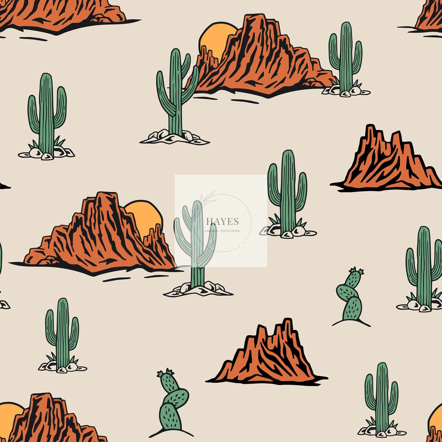 Western Red Rock UPF 50+ Sun Protection, Custom Fabric, Wonderfold/Joymor/Rainbow Baby Canopy