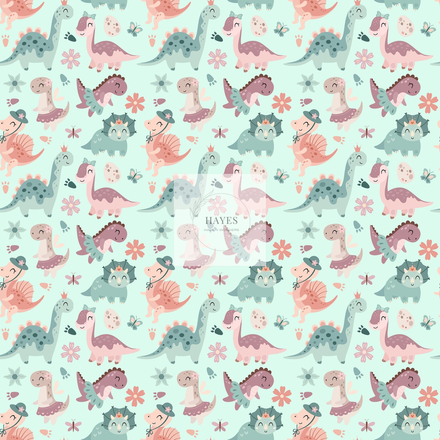 Cute Girl Dinos UPF 50+ Sun Protection, Custom Fabric, Wonderfold/Joymor/Rainbow Baby Canopy