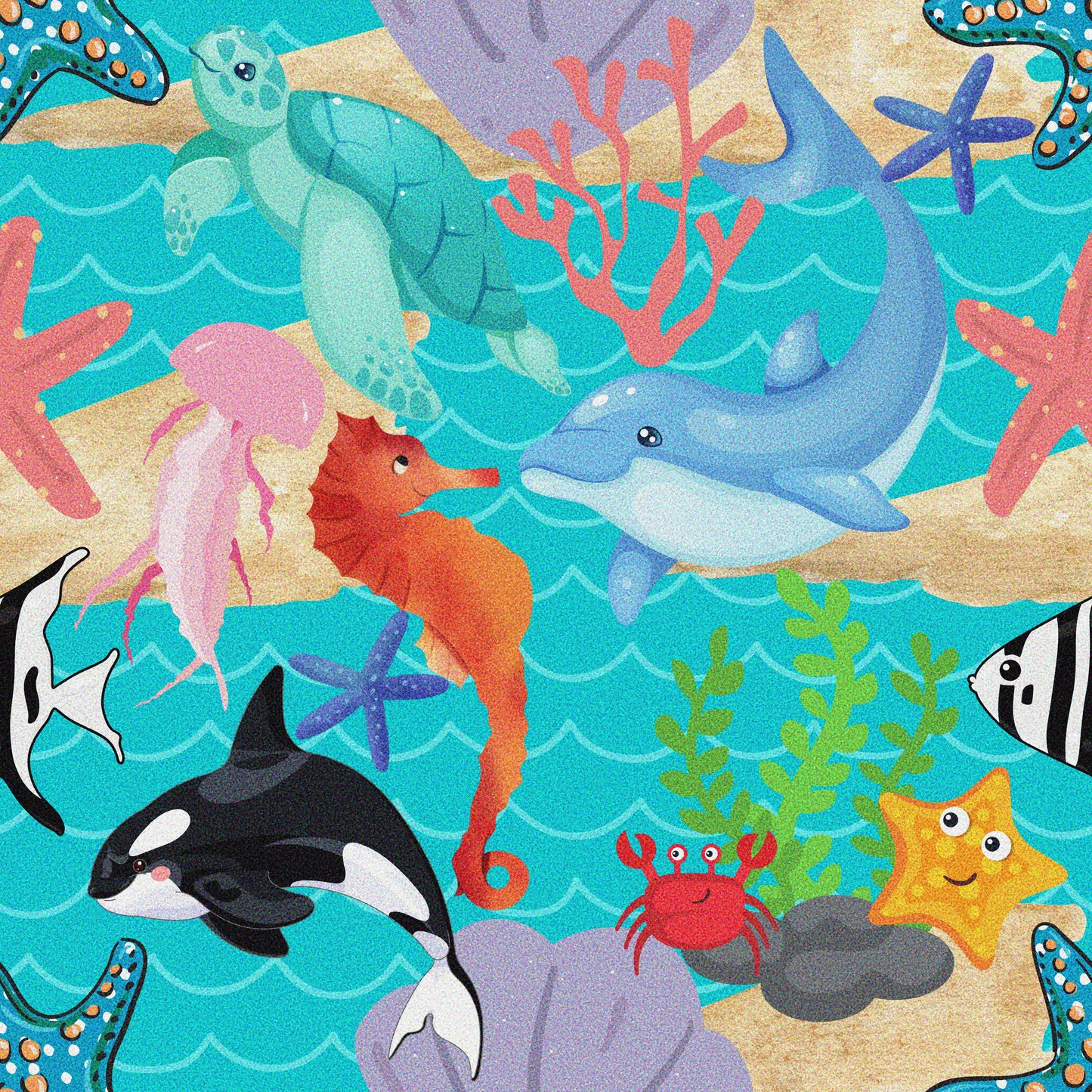 Under the Sea UPF 50+ Sun Protection, Custom Fabric, Wonderfold/Joymor/Rainbow Baby Canopy