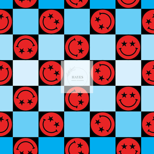 Red White and Blue Smiley UPF 50+ Sun Protection, Custom Fabric, Wonderfold/Joymor/Rainbow Baby Canopy