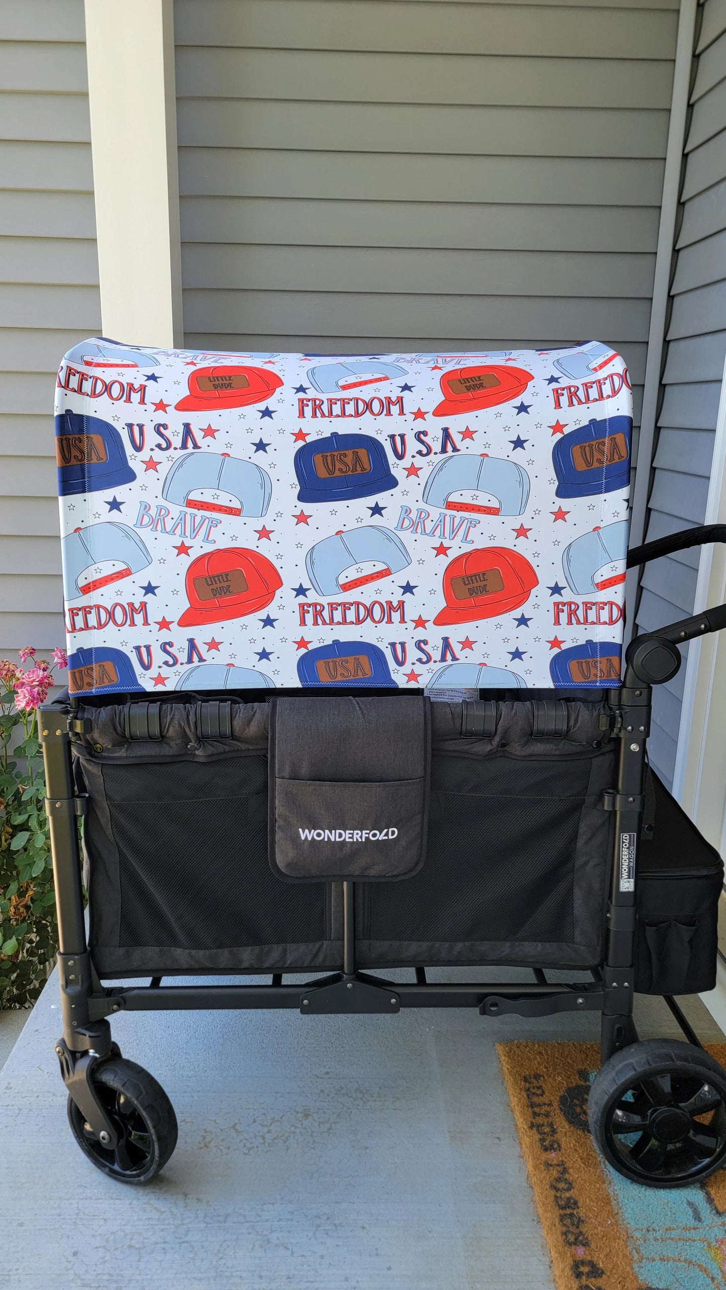 USA Hats UPF 50+ Sun Protection, Custom Fabric, Wonderfold/Joymor/Rainbow Baby Canopy