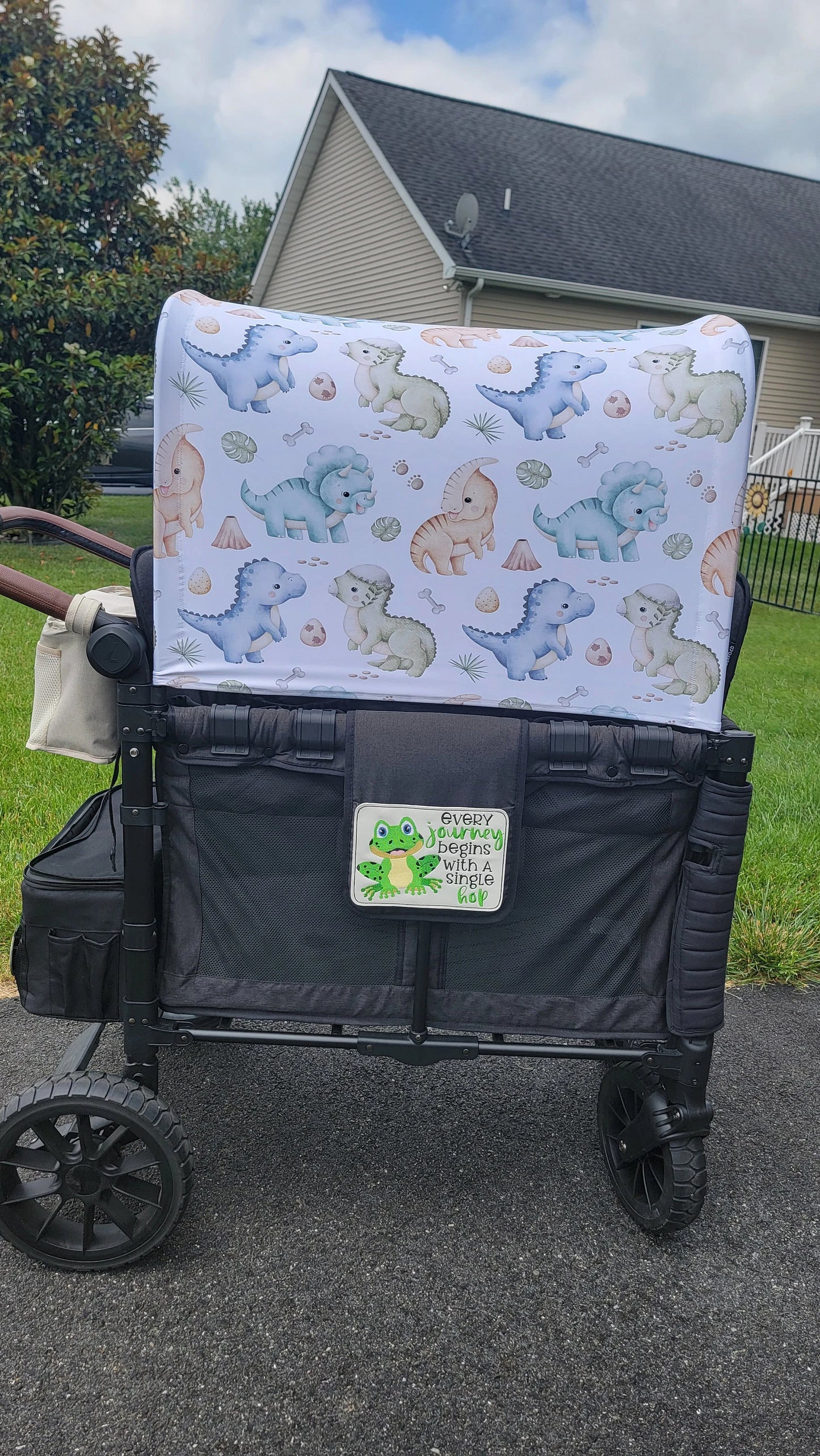 Egghead Dinosaur UPF 50+ Sun Protection, Custom Fabric, Wonderfold/Joymor/Rainbow Baby Canopy