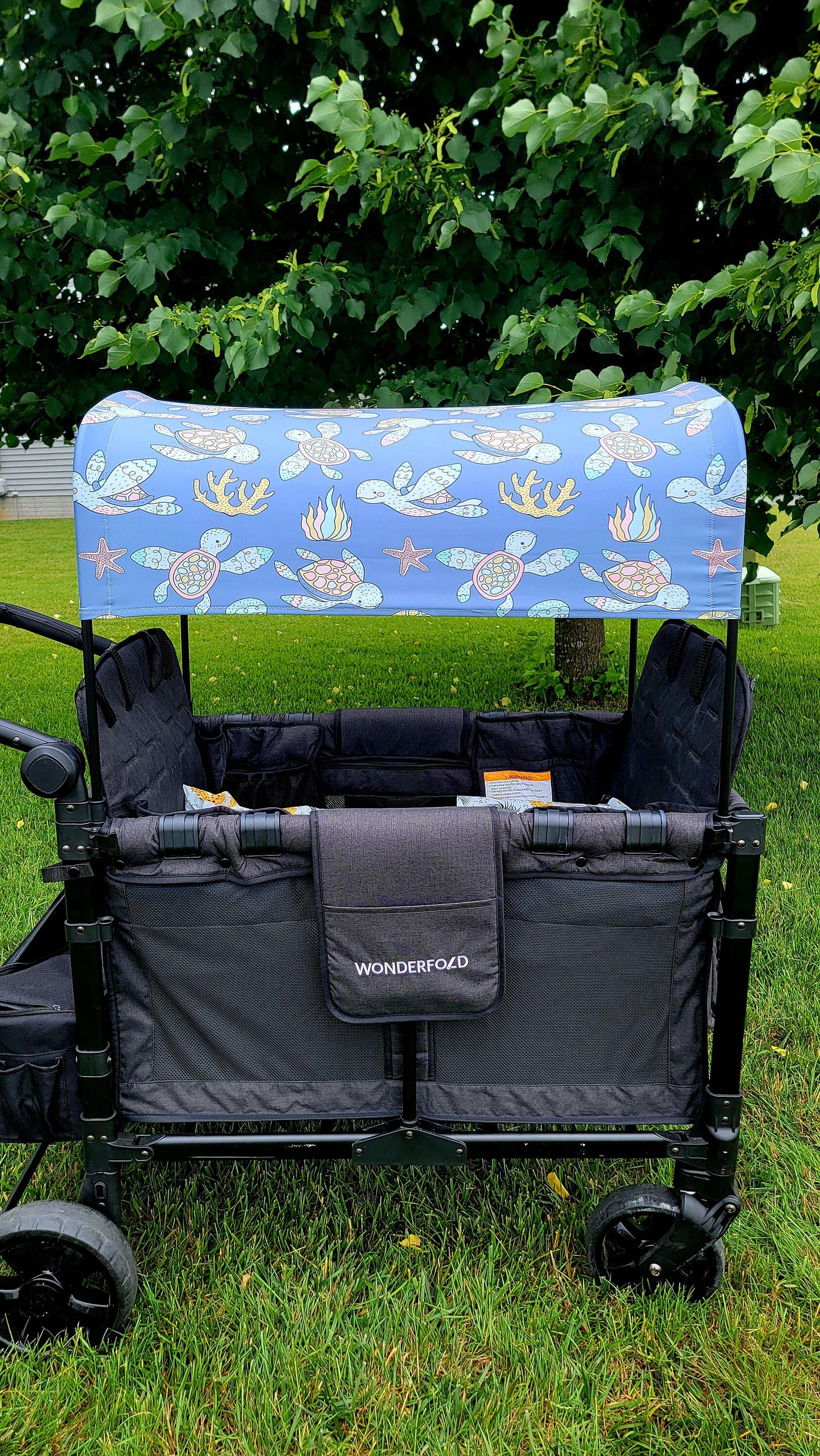 Cute Turtle UPF 50+ Sun Protection, Custom Fabric, Wonderfold/Joymor/Rainbow Baby Canopy