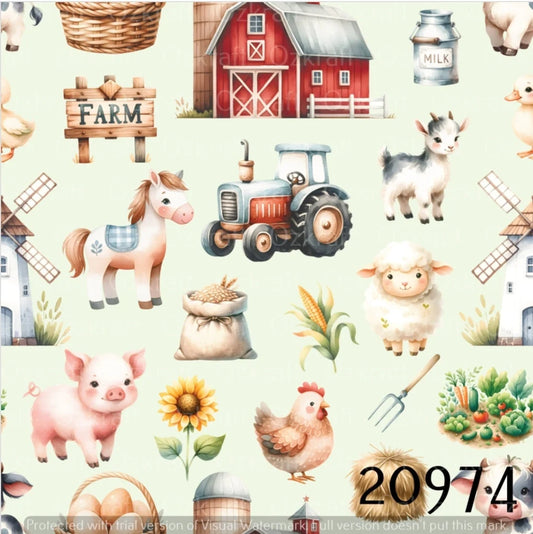 Farm Animals Smiley UPF 50+ Sun Protection, Custom Fabric, Wonderfold/Joymor/Rainbow Baby Canopy