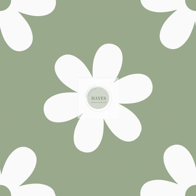 Boho Mint Flowers UPF 50+ Sun Protection, Custom Fabric, Wonderfold/Joymor/Rainbow Baby Canopy